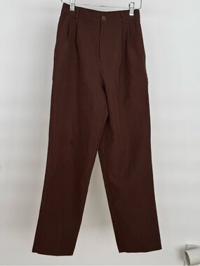 Liz Baker Brown High-Rise Trousers